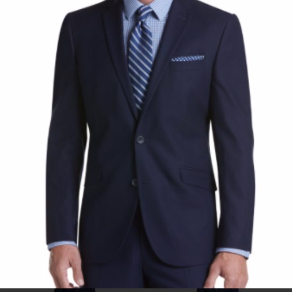 Kenneth Cole Navy Blue 2-button suit. 44L